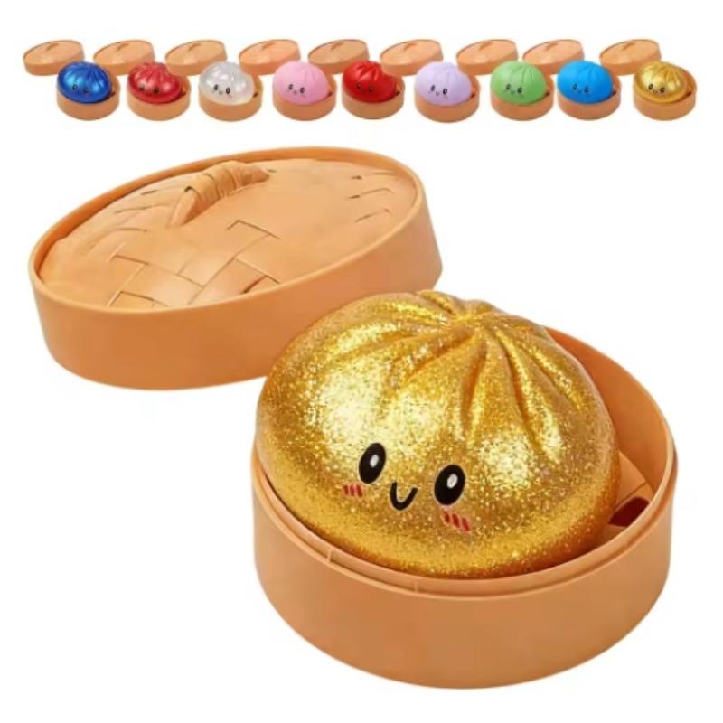 Raviolo Scintillante Raviolo Scintillante Squishy Con Scatola Ravioli Giocattolo Tattile da Premere Buon Regalo Per Bambini Per Alleviare Lo Stress