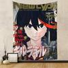 Kill la Kill Vollständige Charakter-Collage Wandteppich Ryuko Satsuki Kunst Ausgefallene Zimmerdeko für Action-Anime Mecha-Serien-Fans