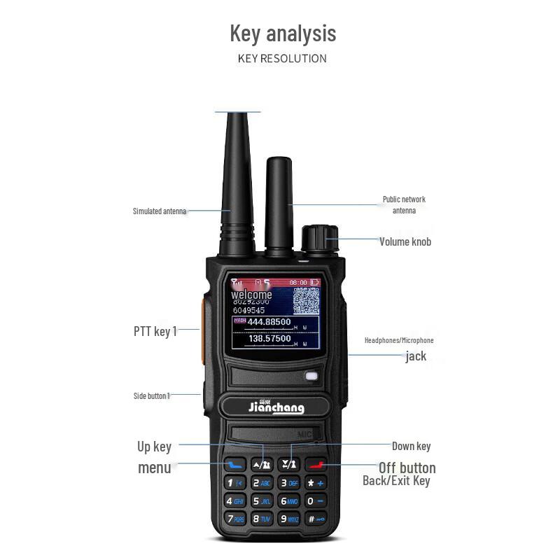 Jianchang R6 5G Dual-Mode Network Walkie-Talkie (CN version)