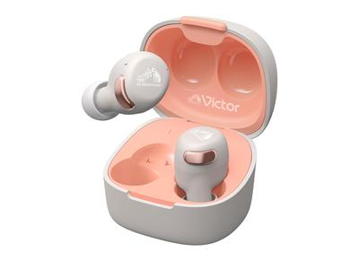 JVC Kenwood Victor Wireless Bluetooth Noise App 27 Hours of with Ambient Sound Pink HA-A30T2-P Earbuds, Ver. 5.3, Cancelling, Compatible, Multi-Point,