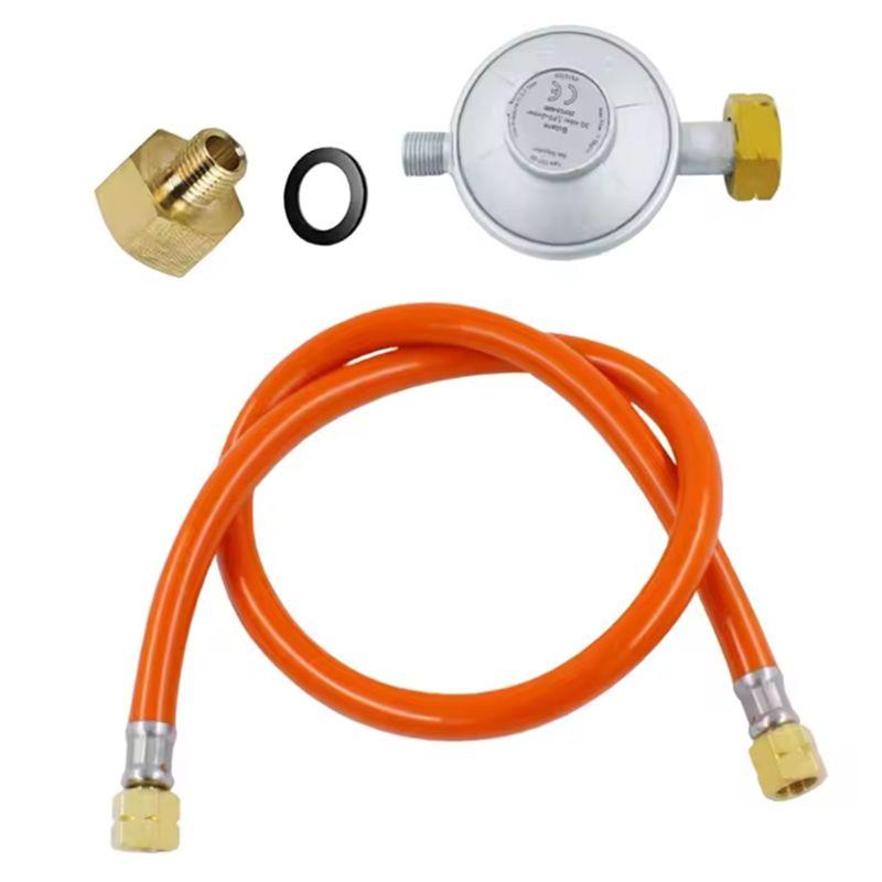 A60zdurable Gas Regulator, Accessory,1/2Inch Adapter, Part, Metal Hose Fittings, Connector,5Ft Hose For Heaters Steak Ovensmay