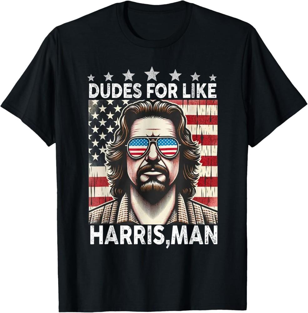 Dudes For Like Harris, Man White Dude For Kamala Harris 2024 T-Shirt