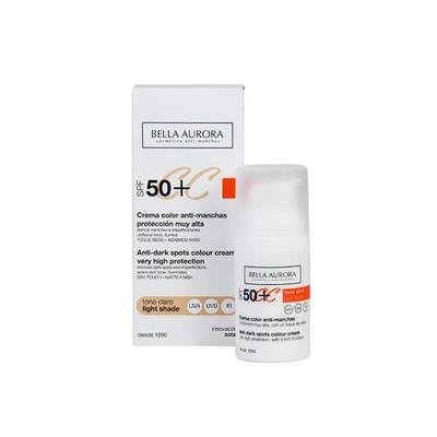 Bella Aurora CC Krem Przeciw Przebarwieniom Spf50 Jasny Odcień 30ml
