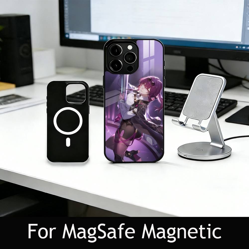 H-Honkai S-Star R-Rail Handyhülle Für iPhone17,16,15,14,13,12,11 Plus,Pro Magnetisch mit Magsafe Kabelloses Laden