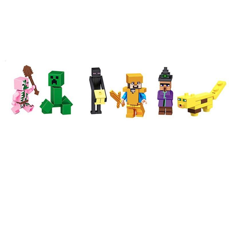 MC World Building Blocks Minifigures 29 Pack Iron Golem Animals House Building Toy Set for Boys
