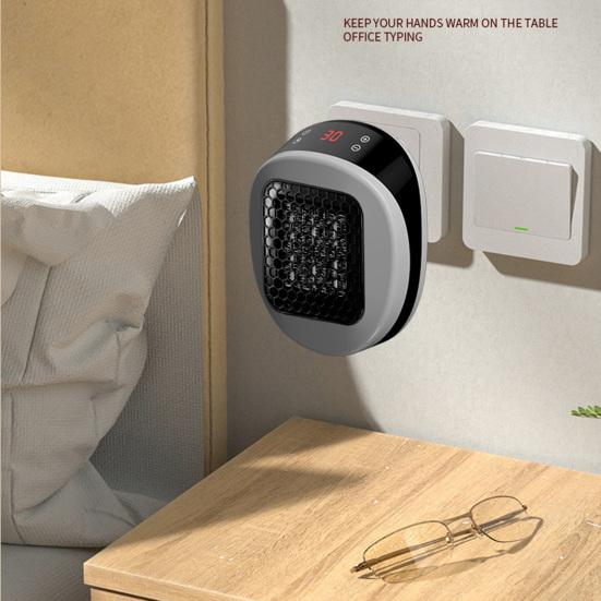 Wall-Mounted Space Heater with Adjustable Thermostat & Timer Quick Warmth Electric Heaters Portable Plug-in Room Heater for Bathroom Bedroom
