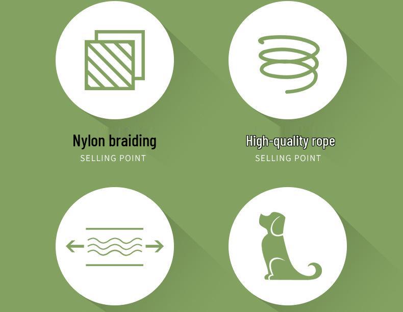 Polyester Printed Dog Leash with Logo - Explosion-Proof, Large Dog Traction Rope