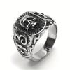 1pc New Pattern Titanium Steel Number 13 Ring Punk Style Hip Hop Retro Style Mighty And Domineering Skull Stainless Steel Ring Jewelrys
