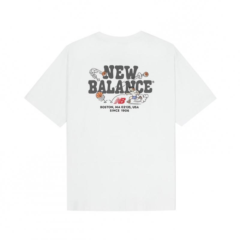 New BalaNce UNi Nb Boy Basketball LetteriNg Short Sleeve Tee N