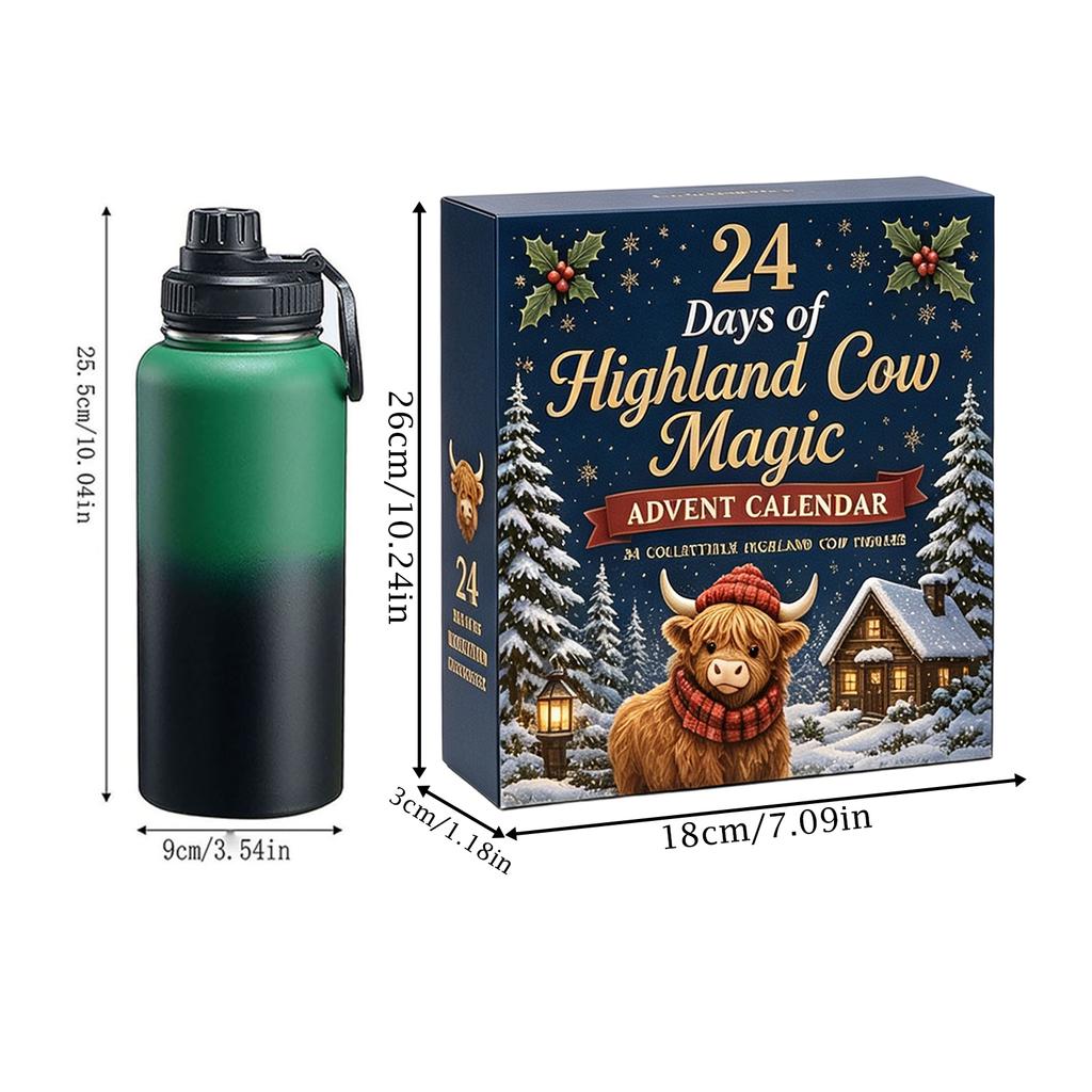 Cow Countdown Calendar 2D Acrylic, Cute Desk Calendar for Home and