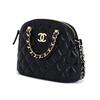 Chanel 24b Gold Metal Logo Leather Chain Diamond Pattern Sheepskin Material With Gold Buckle Shell Bag Handbag Shoulder Bag Women'S Black