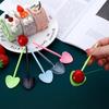 100pcs Heart Shape Disposable Spoons - Colorful Long Handle Dessert Spoons For Ice Cream, Cake, Pastry, Mooncakes | Cute Party