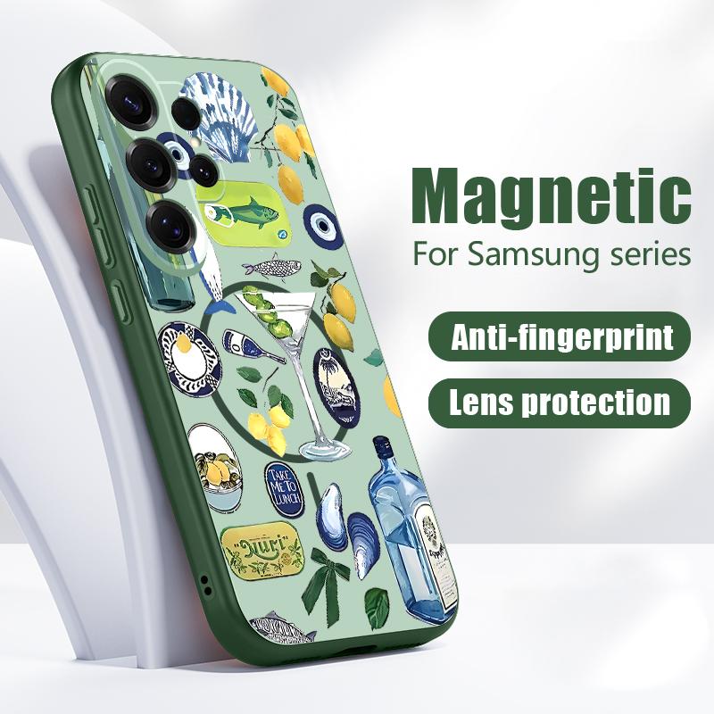 SeaWorld Pattern Case For Samsung Galaxy S26 Ultra S25 Edge S24 Plus S23 FE S22 A17 A54 A55 A56 A57 5G Magnetic For Magsafe Cover Octopus Starfish