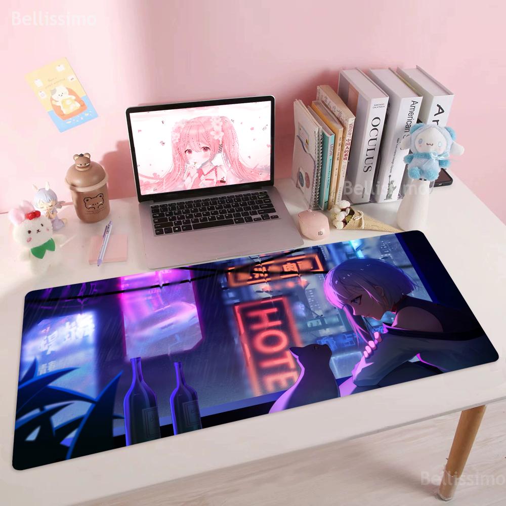 Ccyberpunk  Cute Cartoon Eedgerunners Mouse Pad Anime Keyboard Large Mousepad for Gaming Accessories Notebook Rubber Desk Mat