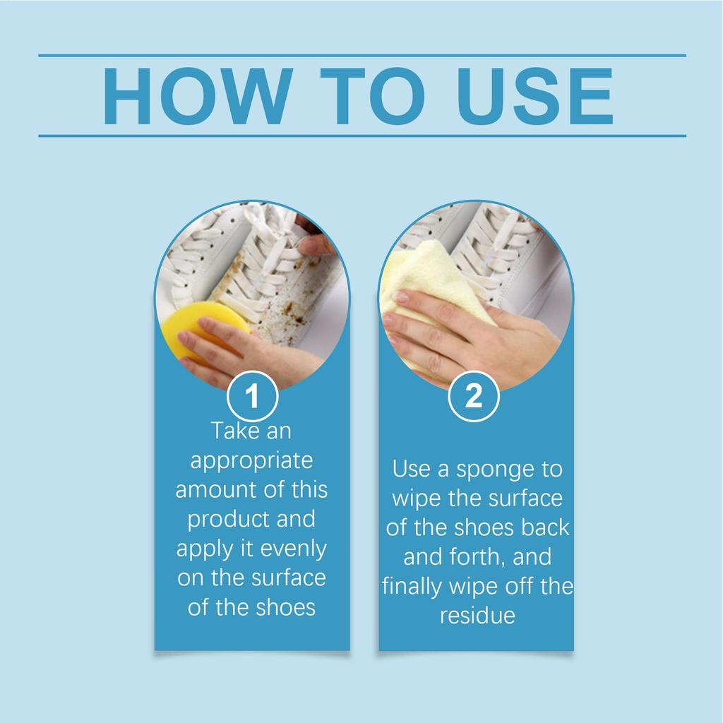 100g White Shoes Cleaning Cream Stains Remover Shoes Whitening All-Purpose Cleansing Cream With Wipe Sponge For Shoes Sneakers