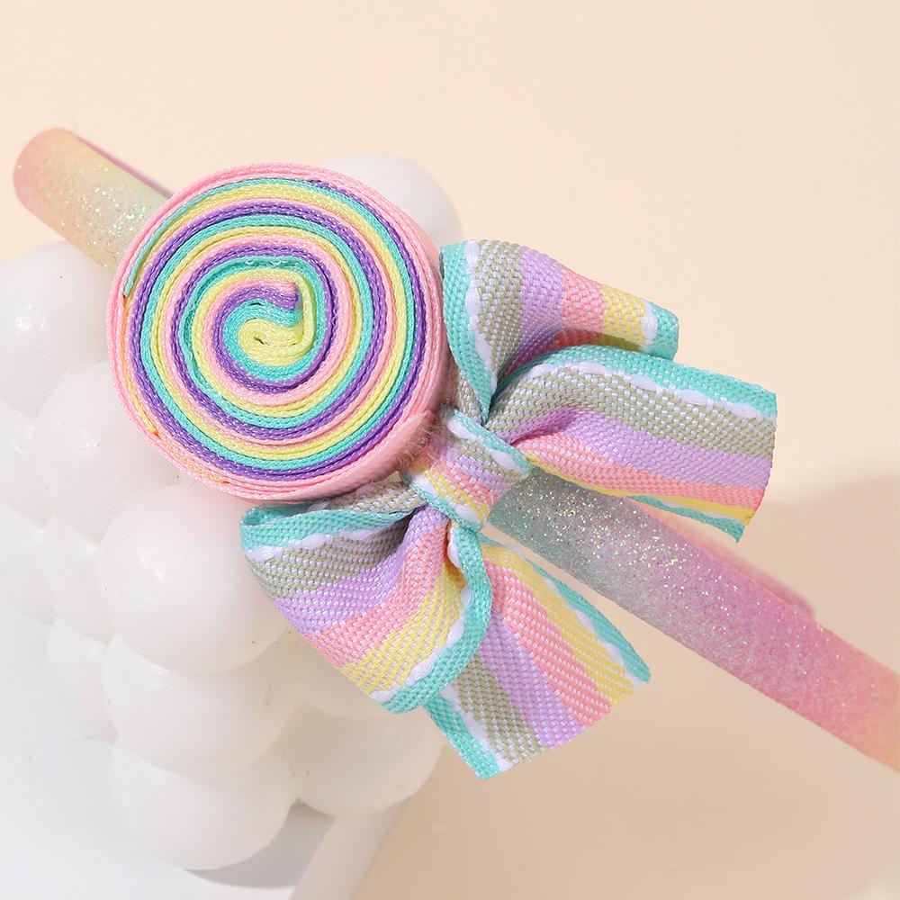 Trendy Lollipop Headband For Girls Kids Rainbow Sweet Cute Candy Sparkly Hairband Headbands Children School Hair Accessories