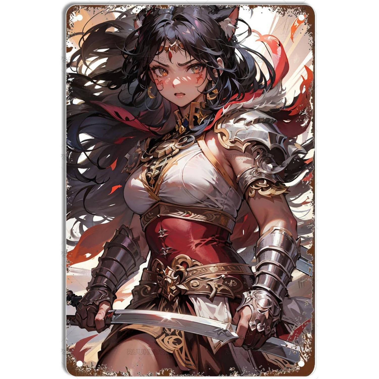 

Mfoever Pinup Anime Fox Girl Metal Tin Signs Plaque Wall Decoration Vintage Posters Iron Painting for Man Cave Home Cafe Garden Club Bar 20x30cm（7.8x11.8inch）