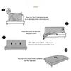 Elastic Stretch Convertible Sofa Bed Cover Cat Scratch-resistant Cover for Sofa Bed Without Arms Elastic Couch Covers Cat