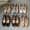 Fashion 2024 Summer New Brand Women Flats Fashion Square Toe Shallow Mary Jane Shoes Soft Casual Ballet Shoes Slingback Shoes