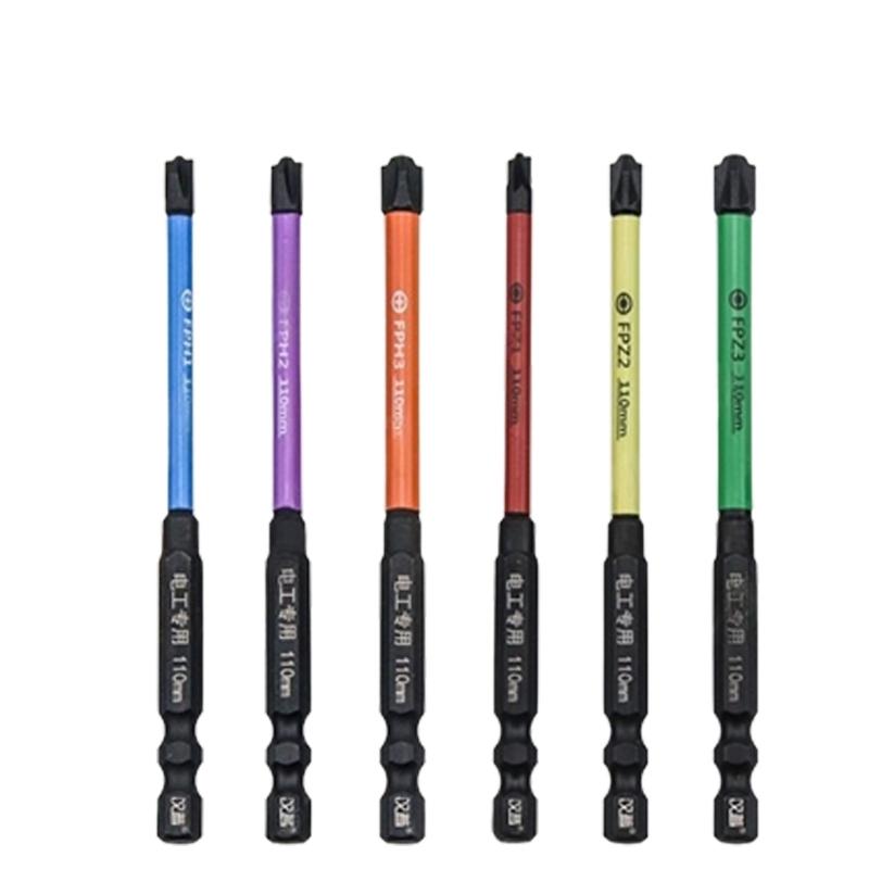 Professional Electrician Screwdriver 3pc Magnetic Driver Set High Hardness Alloys Steel Corrosion Resistant Black Phosphating Treatments