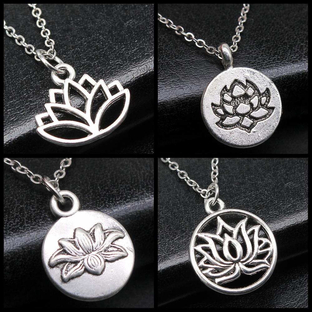 Creativiteit Retro Exquisite Mode Feest Sieraden Accessoires Cadeau Lotusbloem Boeddhistische Yoga Hanger Ketting