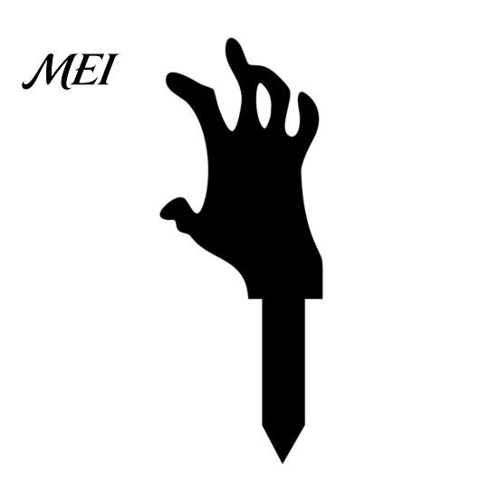 Scary Skeleton Hand Garden Stakes Stake, Halloween Spooky Yard Sign, Party Accessories Acrylic Black Decoration for Lawn Front Outdoor Decorations