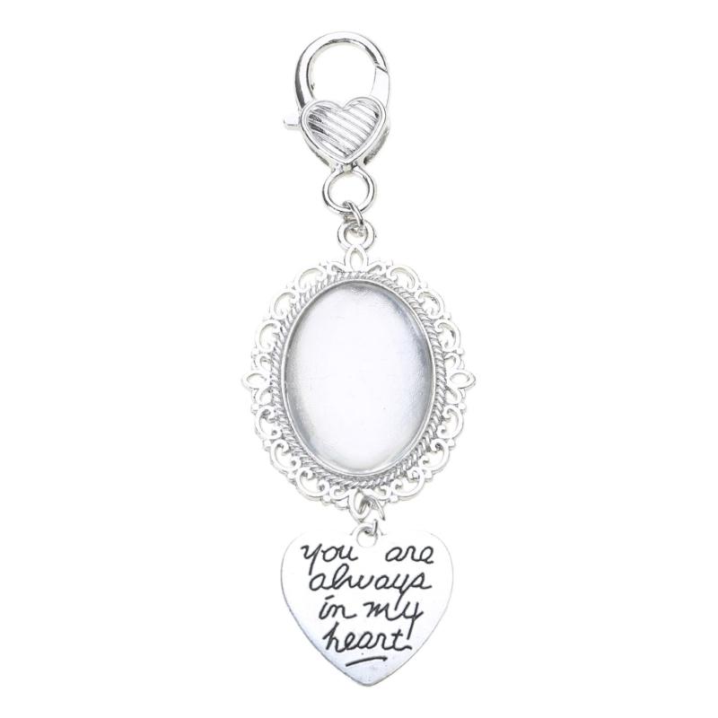 Photo Frame Pendant for Brooch Jewelry Making Kit Alloy Lobster Clasp Accessory Stylish Wedding Bouquet Accessories