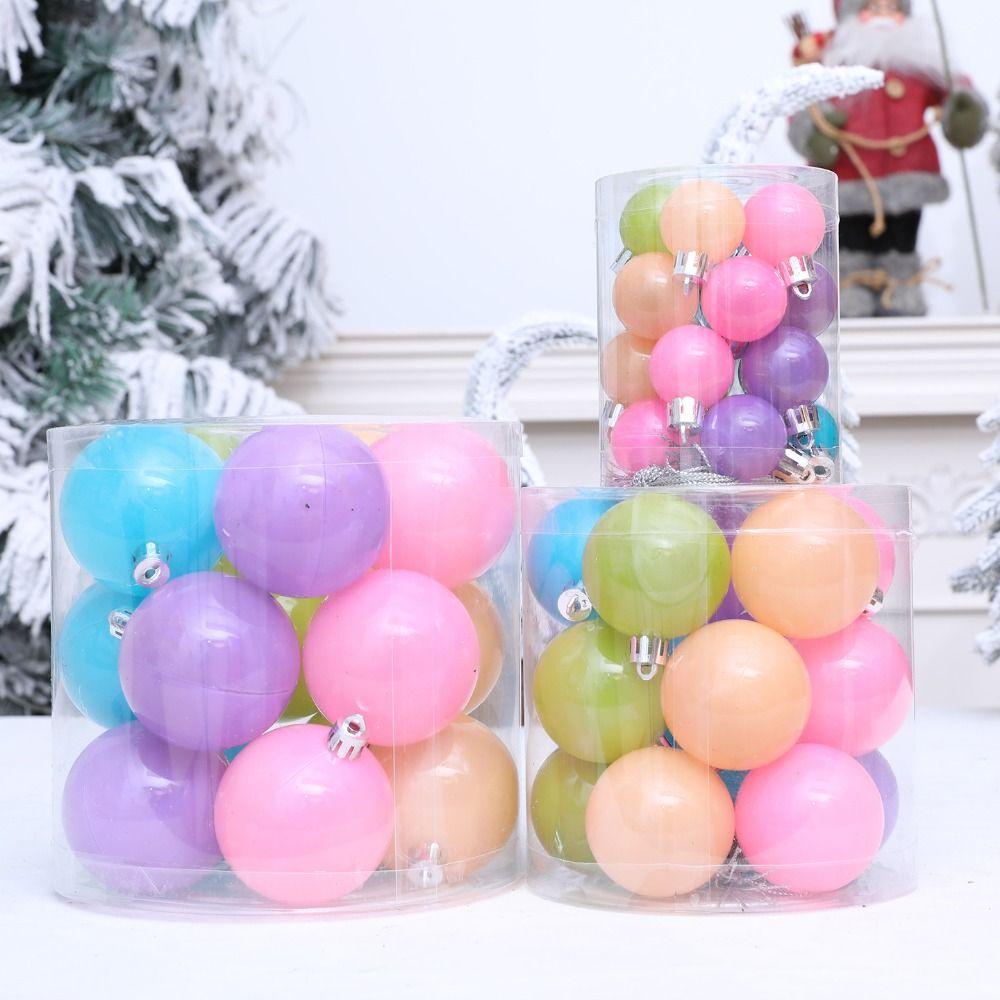 15/20pcs Plastic Christmas Ball Colorful Hang Bauble Ball Xmas Tree Hanging Ornament  Party