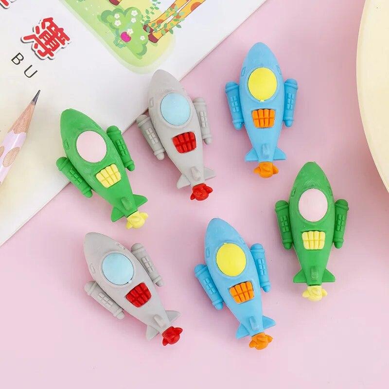 3 Piece Cartoon Creativity Submarine Rubber Eraser For Kids Novelty Stationery Office School Supplies