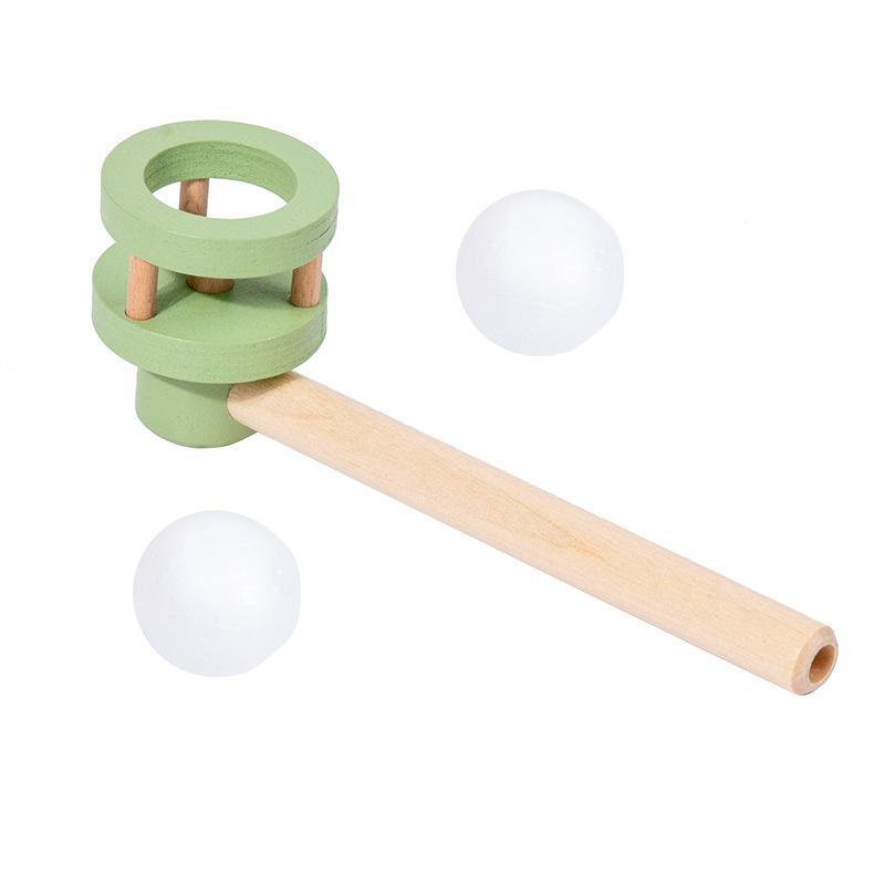 Wooden Floating Blow Ball Game: Classic 80s Nostalgic Sensory Training Toy for Kids