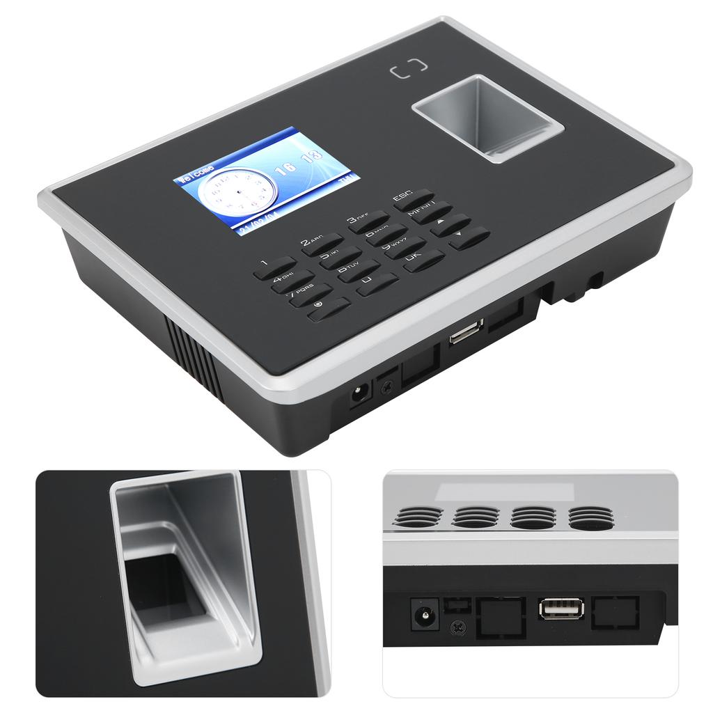 Fingerprint Password Attendance Machine 2.4in TFT Color Screen Employee Checkingin Recorder