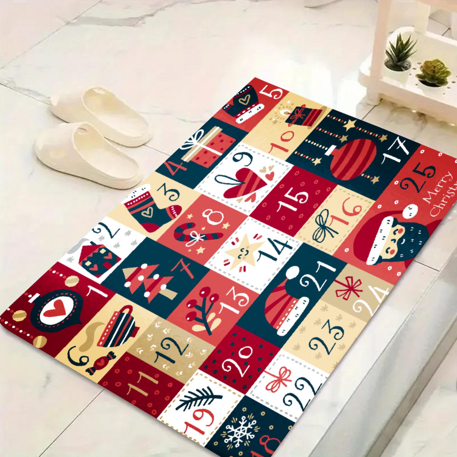 

Christmas Doormat Christmas Calendar Personalized Rug Floor Mat Indoor For Front Door Sofa Carpet 2026 New Year Christmas Gifts 40x60cm