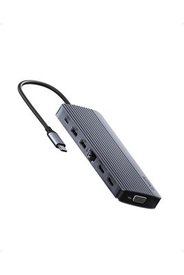 Anker Hub Triple HDMI 1080p VGA 100W USB PD Compatible 5Gbps High Speed Data Transfer MacBook USB-C (14-in-1, Display) 4K(60Hz) USB-C USB-A Pro/Air