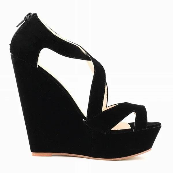 Women Sandals Summer Fashion Sexy Pumps High Heels Trend Comfort Peep Toe Wedge Platform Heel Jazz Dance Female Shoes Plus Size