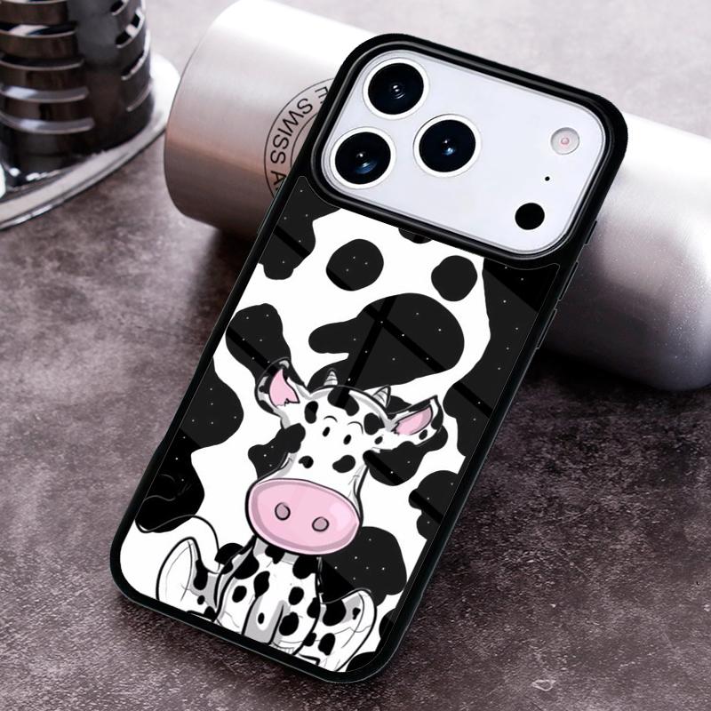 

Милый мультяшный принт с пятнами коровы Чехол для телефона Для iPhone 17 16 15 14 13 12 11 Pro Max Plus 17Air Мягкий силиконовый чехол iPhone 15 Pro Max