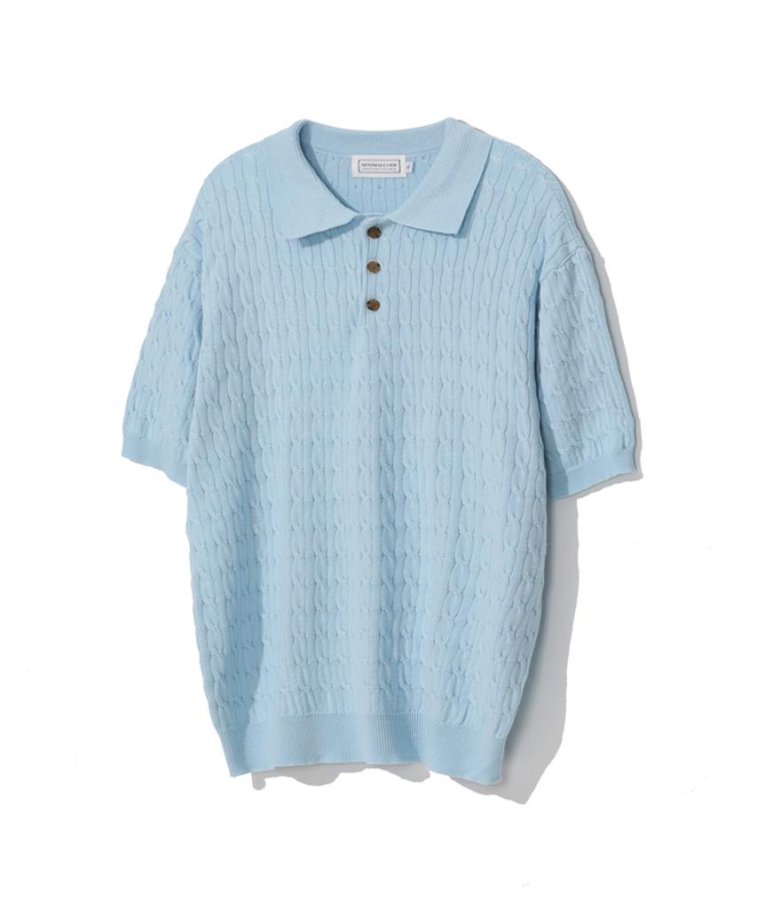 MINIMALCODE Cable Weave Collar Half Knit - 5 Colors