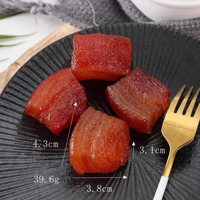 Dongpo Pork Model Keychain: Braised Pork, Beef Cubes, & Faux Streaky Pork Props for Kitchen Decor