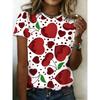 Summer Leopard Heart 3D Print T-Shirts Fashion Women's Round Neck Short Sleeve T Shirt Tees Harajuku Tops Female Clothing