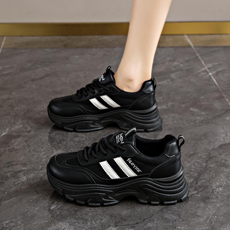 

CRLAYDK Summer New in Chunky Sneakers for Women Fashion Platform Mesh White Casual Dad Shoes Ladies Wedge Walking Sport Tennis 34