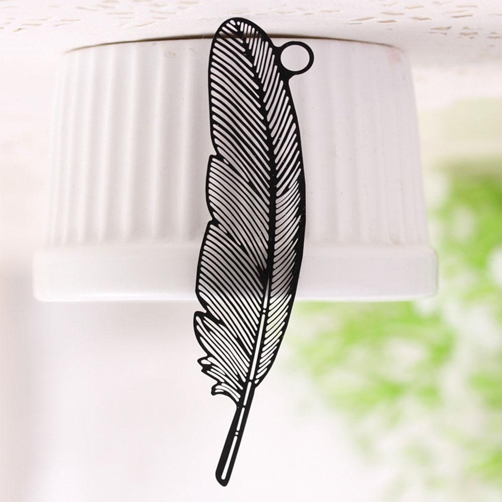 DIY Cute Black Hollow Metal Bookmark Document Book Mark