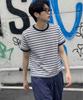Keuleogsi Striped Ringer T-Shirt Navy