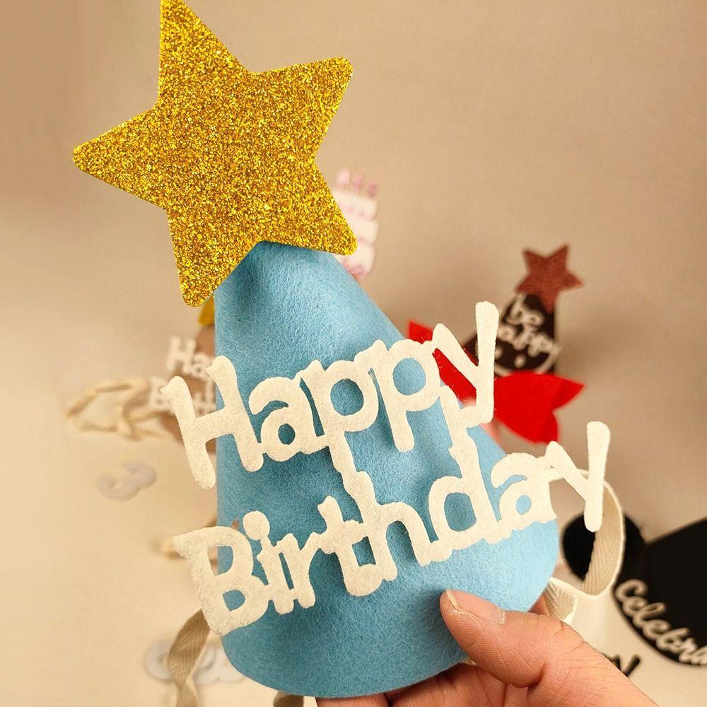 Cute Birthday Crown Hats Cake Ornament Party Decor Cap Happy Birthday Headwear Party Accessories