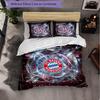 Set Biancheria da Letto Bayern Monaco Modello 3 Pezzi Morbida Copripiumino in Microfibra con Federe per Camera da Letto