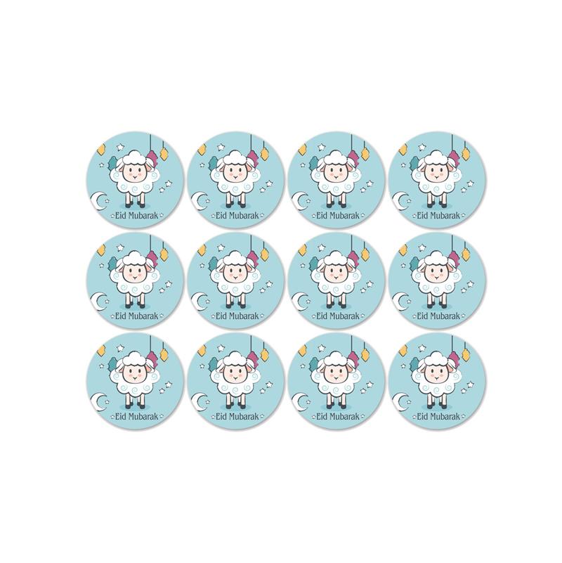 60-120pcs Eid Ramadan Kareem Decor Ramadan Mubarak Stickers Muslim Islamic Kareem Happy Aid Gifts Ramadan and Eid Decor for Home