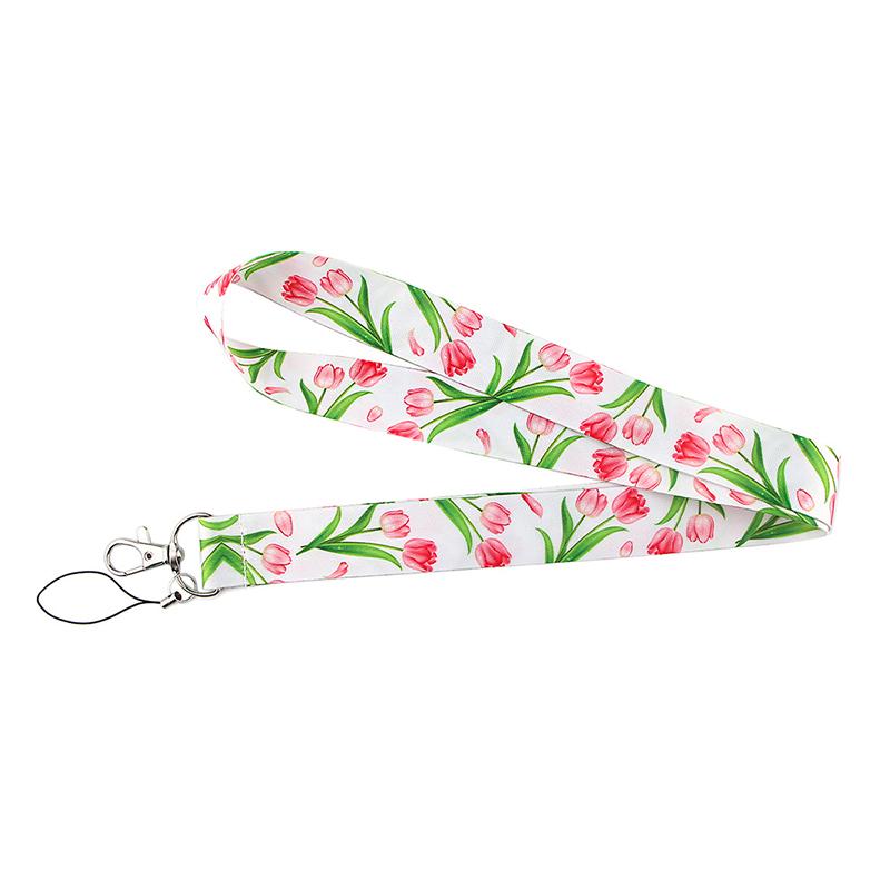 Yoga Sakura Credential Holder Little daisy Lanyard for Key Cute Neck Strap Card ID Badge Holder Key Chain Accessories Wholesale