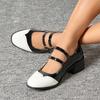 Source Spring and Autumn Fashion High Heel Double Breasted Large Size Color Matching Light Mouth  Single Shoes