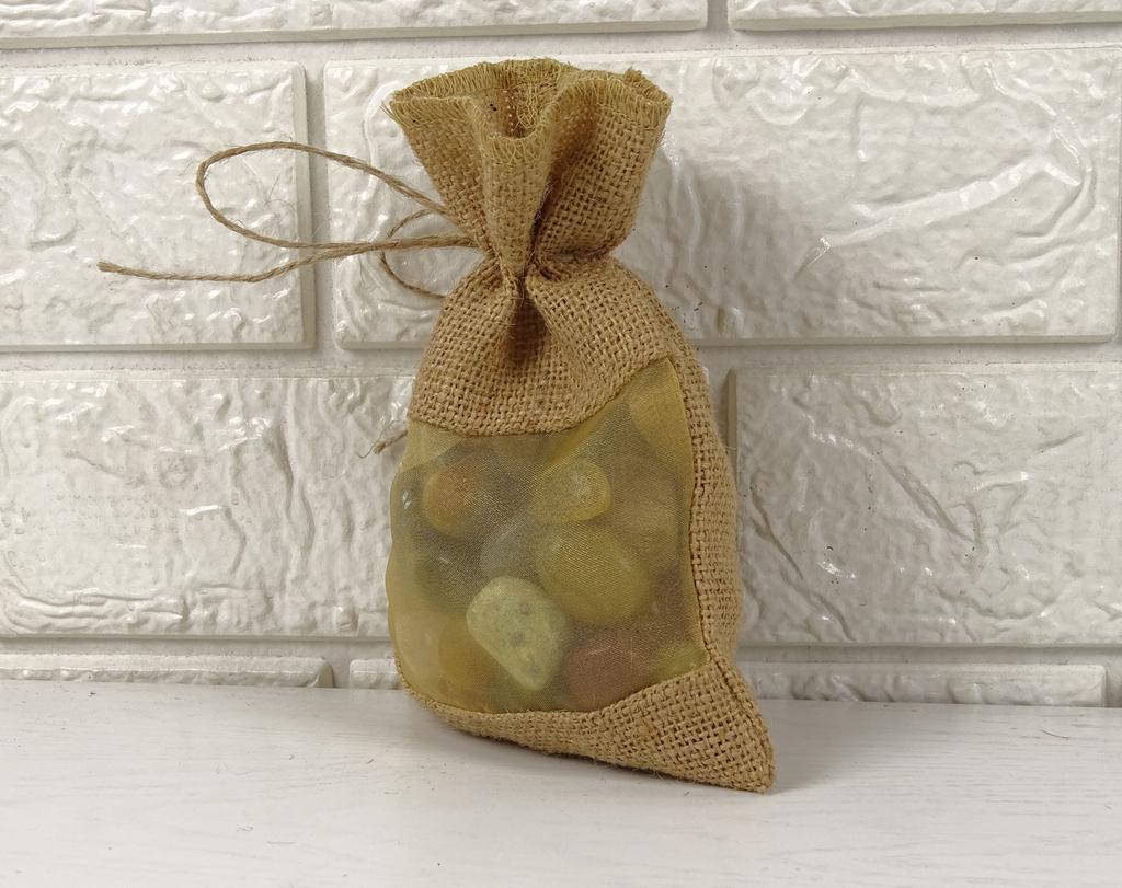 Darling Souvenir Gray 20 Wedding Burlap Favor Bags Drawstring Storage Pouch Gift Bag Wedding Jute Sack Art Crafts -7 x 5