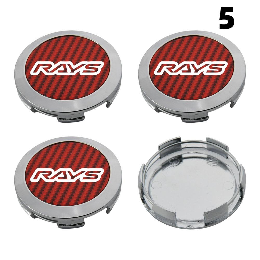 4 STKS 64 MM Buiten Diameter / 62 MM Binnen Diameter Velgdopjes RAYS VOLK VR GRAM Logo Wiel Center Dop Wieldeksel Naafdoppen Sportauto Band Accessoires