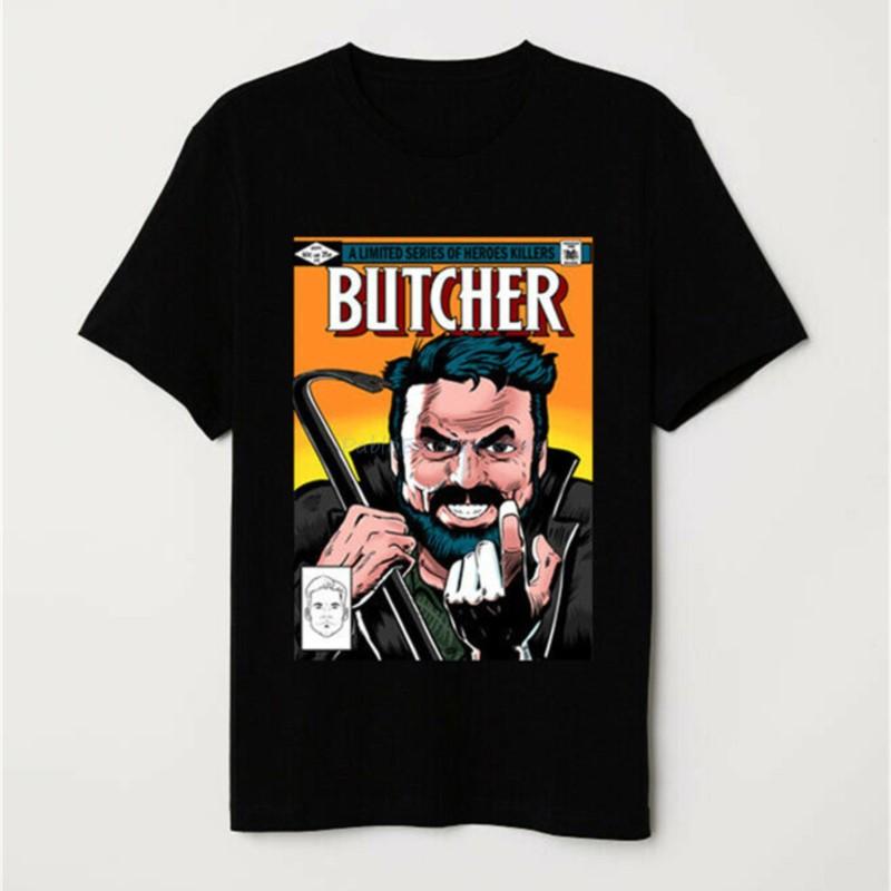 The Boys Billy Butcher The Seven Heroes Killer Comic Cover Parody Black TShirt Wholesale Tee Shirt S