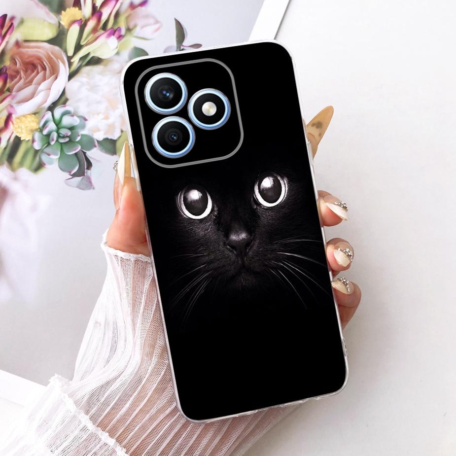 For Honor X8d 4G Case Beautiful Girl Peacock Painted Cover Soft Silicone Phone Case For Honor X8d X 8d HonorX8d 4G Fundas Bumper